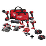 M18 FUEL 18-Volt Lithium-Ion Brushless Cordless Hammer Drill and Impact Driver Combo Kit (2-Tool) with Impact Wrench - Super Arbor