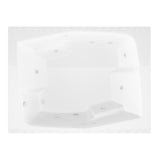Amethyst 6 ft. Acrylic Rectangular Drop-in Whirlpool Bathtub in White - Super Arbor