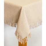 Homespun Fringed 60 in. x 84 in. Marine 100% Cotton Tablecloth