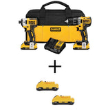 20-Volt Max Lithium-Ion Cordless Combo Kit (10-Tool) w/ (2) Batteries 2.0Ah, Charger & Tool Bag - Super Arbor
