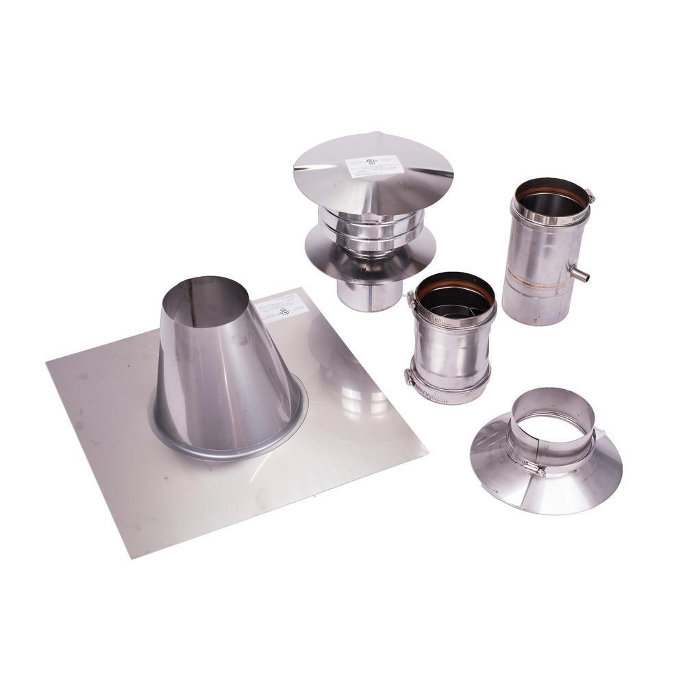 4 in. Vertical Stainless Steel Venting Kit - Super Arbor