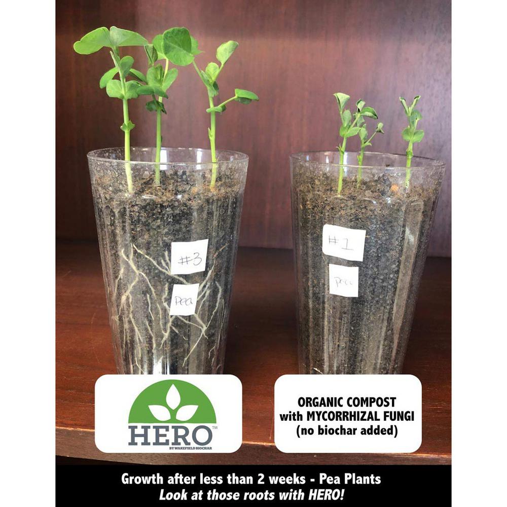 WAKEFIELD HERO Blend 1 Gal Biochar Organic Garden Compost with Mycorrhizal Fungi