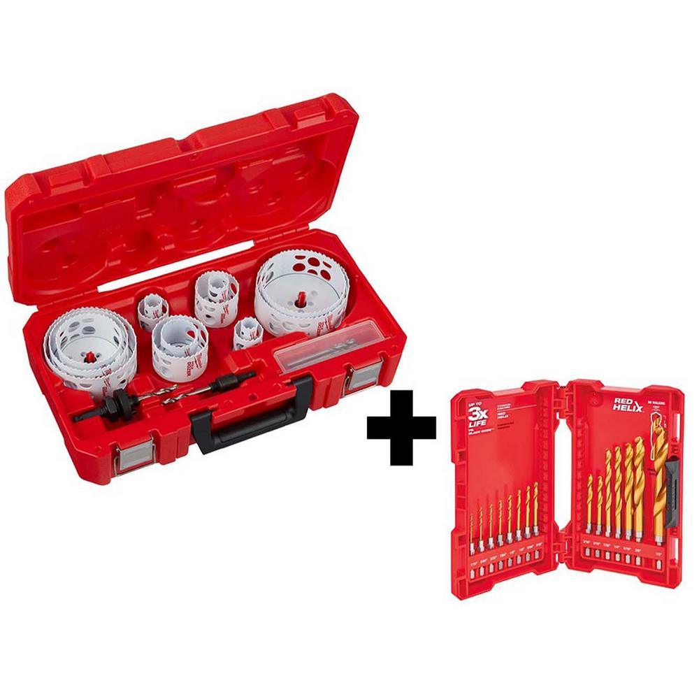 Hole Dozer General Purpose Bi-Metal Hole Saw Set W/Titanium Drill Bit Set (35-Piece) - Super Arbor