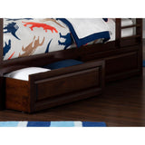 Raised Panel Walnut Drawer Twin-Full Bed - Super Arbor