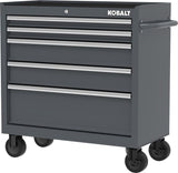 Kobalt 36-in W x 38-in H 5-Drawer Steel Rolling Tool Cabinet (Gray)