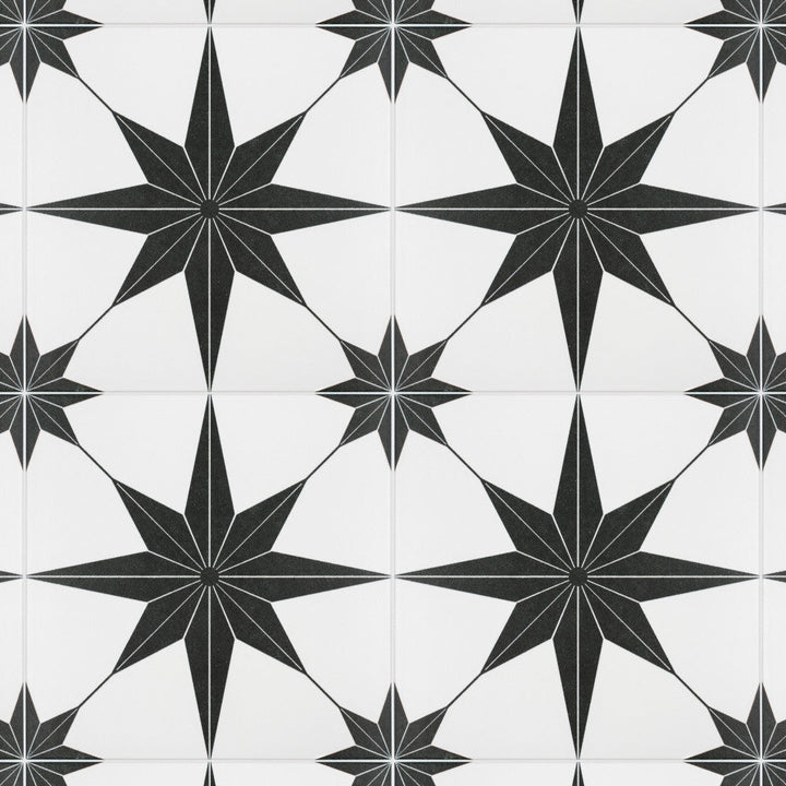 Stella Nero 9-3/4 in. x 9-3/4 in. Porcelain Floor and Wall Tile (10.88 sq. ft./Case)