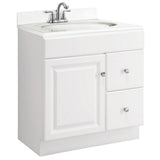 Wyndham 24 in. W x 18 in. D Unassembled Bath Vanity Cabinet Only in White Semi-Gloss