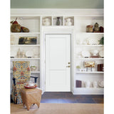 32 in. x 80 in. 2-Panel Craftsman Primed Steel Prehung Right-Hand Inswing Front Door - Super Arbor