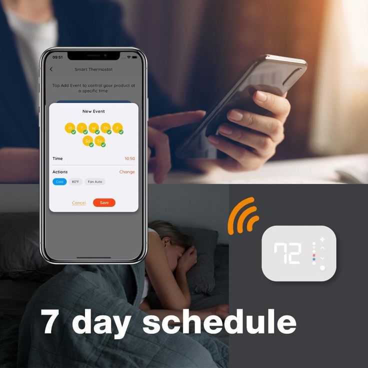 Commercial Electric Wi-Fi and Bluetooth Enabled Smart Programmable Thermostat with Schedules Powered by Hubspace