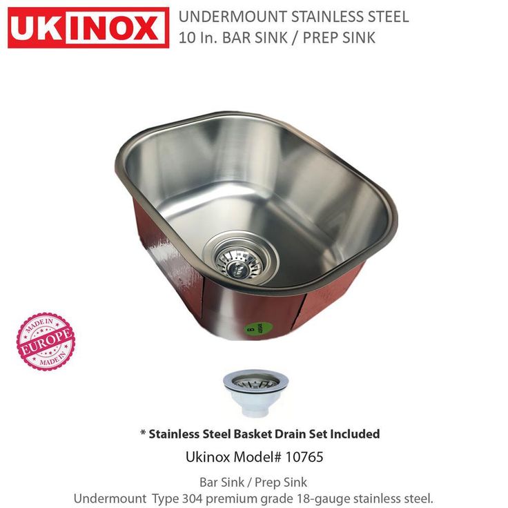Undermount Stainless Steel 10 in. Single Bowl Bar Sink
