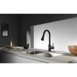 Kingston Brass Concord Oil-Rubbed Bronze 1-Handle Deck-Mount Pull-Down Handle Kitchen Faucet