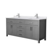 Beckett 54 in. W x 22 in. D Single Vanity in White with Cultured Marble Vanity Top in Carrara with White Basin - Super Arbor