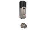 Camelot Satin Nickel Connect Wink Smart Deadbolt and Georgian Hall/Closet Knob - Super Arbor