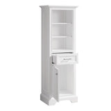 Windlowe 22 in. W x 16 in. D x 65 in. H Floor Linen Tower in White - Super Arbor