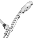 6-Spray 4.8 in. Single Wall Mount  Handheld Adjustable Shower Head in Chrome