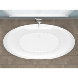 Sunstone 5.7 ft. Acrylic Flatbottom Air Bath Tub in White - Super Arbor
