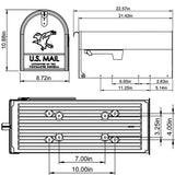 Gibraltar Mailboxes Elite Large, Steel, Post Mount Mailbox, Black, E1600B00
