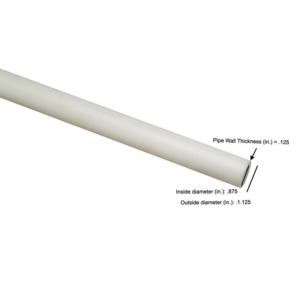 1 in. x 5 ft. White PEX Pipe - Super Arbor
