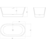 59 in. Fiberglass Double Ended Flatbottom Non-Whirlpool Bathtub in Glossy White - Super Arbor