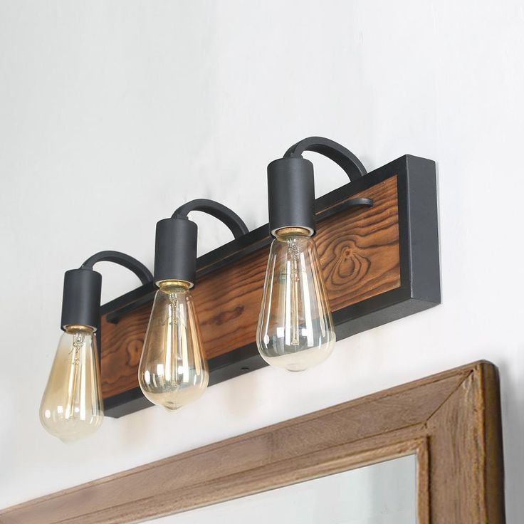 Wayner 3-Light Black Rustic Bathroom Vanity Light Water Pipe Wall Sconce
