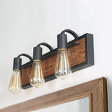 Wayner 3-Light Black Rustic Bathroom Vanity Light Water Pipe Wall Sconce