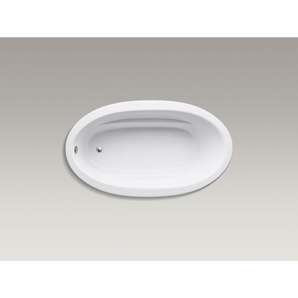 Sunward 6 ft. Reversible Drain Acrylic Soaking Tub in White - Super Arbor