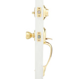 Dakota Polished Brass Single Cylinder Door Handleset with Tylo Door Knob Featuring SmartKey Security - Super Arbor