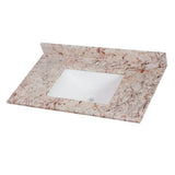 37 in. W x 22 in. D Stone Effects Vanity Top in Cold Fusion with White Sink - Super Arbor