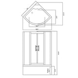 Milan with Heater and Bluetooth 49 in. Acrylic Left Drain Corner Alcove Whirlpool Bathtub in White - Super Arbor