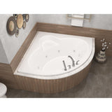 Jaspers 5 ft. Acrylic Corner Drop-in Whirlpool Bathtub in White - Super Arbor