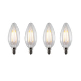 Bulbrite 40W Equivalent Warm White Light B11 Dimmable LED Filament Light Bulb (4-Pack)