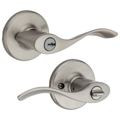 Kwikset Balboa Satin Nickel Universal Keyed Entry Door Handle