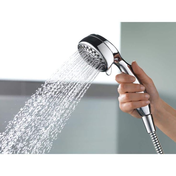 7-Spray 3.4 in. Single Wall Mount Handheld Shower Head in Chrome