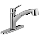 Delta Collins Chrome 1-Handle Deck-Mount Pull-Out Handle Kitchen Faucet (Deck Plate Included)