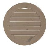18 in. x 18 in. Round Primed Polyurethane Paintable Gable Louver Vent - Super Arbor