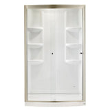 Ovation 30 in. x 48 in. 3-piece Direct-to-Stud Shower Wall in Arctic White - Super Arbor