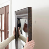 29 in. x 35 in. Beaded Mirror in Bronze