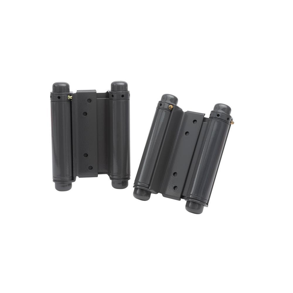 6 in. Double Acting Spring Hinge in Galvan Neal (Set of 2) - Super Arbor