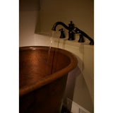 6 ft. Hammered Copper Modern Style Flatbottom Non-Whirlpool Bathtub in Oil Rubbed Bronze - Super Arbor