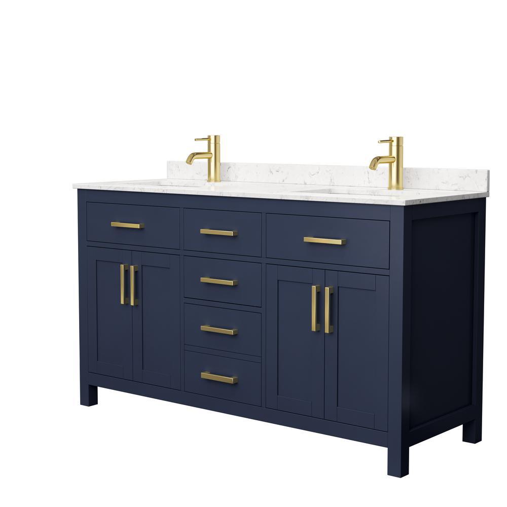 Beckett 42 in. W x 22 in. D Single Vanity in White with Cultured Marble Vanity Top in White with White Basin - Super Arbor