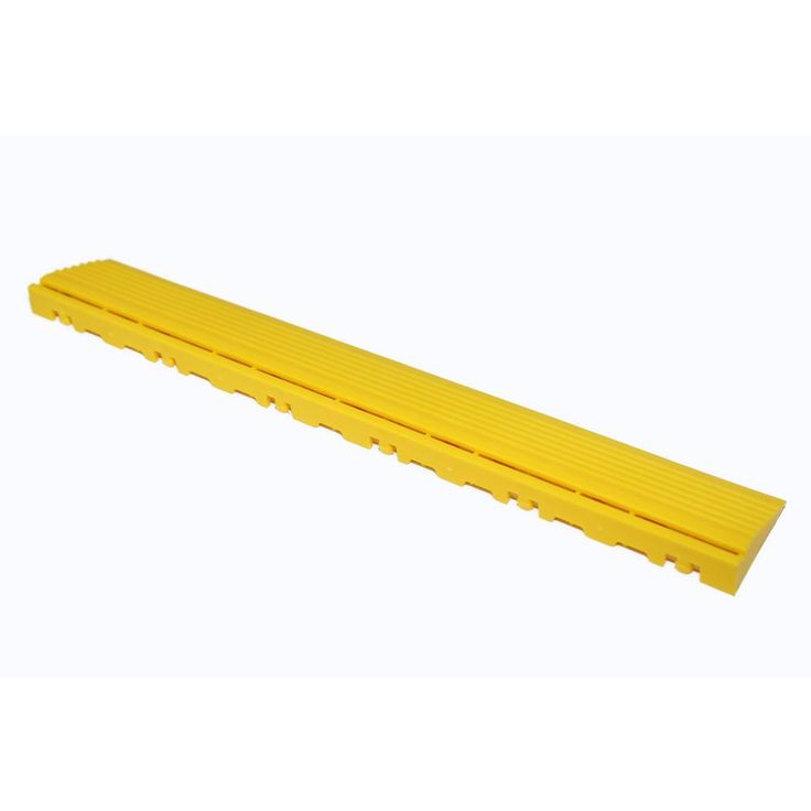 Swisstrax 15.75 in. Citrus Yellow Pegged Edging for 15.75 in. Swisstrax Modular Tile Flooring (2-Pack)