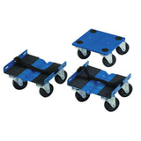 2.37 in. Dia Plate Caster 1000 lbs. Capacity Snowmobile Dolly Set - Super Arbor