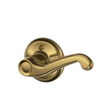 Flair Bright Brass Right Handed Dummy Door Lever - Super Arbor