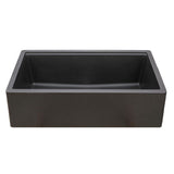 Titan Farmhouse Granite Composite 33 in. Single Bowl Kitchen Sink in Black with Cutting-Board and Strainer