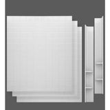 Rampart Nova Heated 5 ft. Walk-in Air Bathtub with 4 in. Tile Easy Up Adhesive Wall Surround in White - Super Arbor