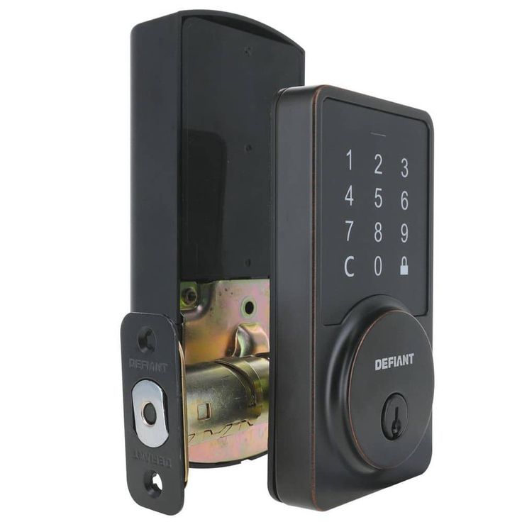 Defiant Square Aged Bronze Smart Wi-Fi Deadbolt Powered by Hubspace