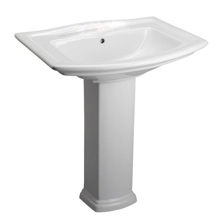 Washington 650 25 in. Pedestal Combo Bathroom Sink in White