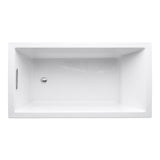 Underscore 5 ft. Acrylic Rectangular Drop-in Non-Whirlpool Bathtub in White with Wireless Music Kit - Super Arbor