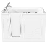 HD Series 53 in. Left Drain Quick Fill Walk-In Whirlpool Bath Tub with Powered Fast Drain in White - Super Arbor