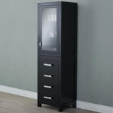 Madison 21 in. x 17 in. D x 72 in. H Free Standing Linen Cabinet in Espresso - Super Arbor